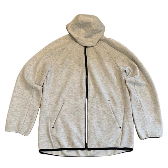 Russell Fusion Knit Full-Zip Hoodie Sweatshirt White/Gray Size S - Picture 1 of 5